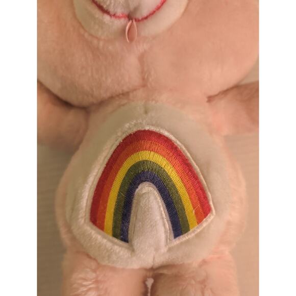 Vintage Cheer Care Bear 1983 13" Pink Plush w/ Rainbow Kenner - Picture 2 of 5